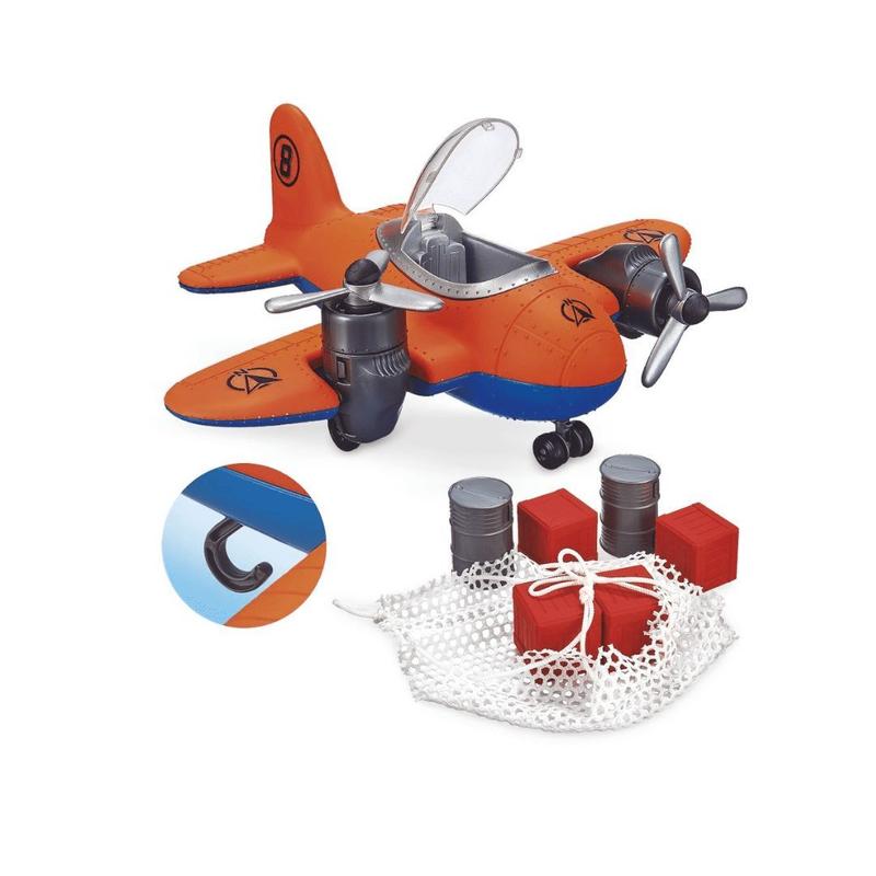 Avião de brinquedo explorer time aviao com acessorios divertidos